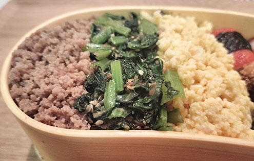 豚ひき肉の三色そぼろ弁当