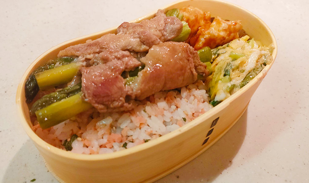 アスパラ豚肉巻き弁当