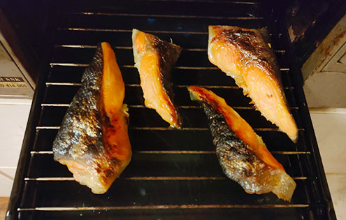 鮭西京焼きといなり寿司弁当